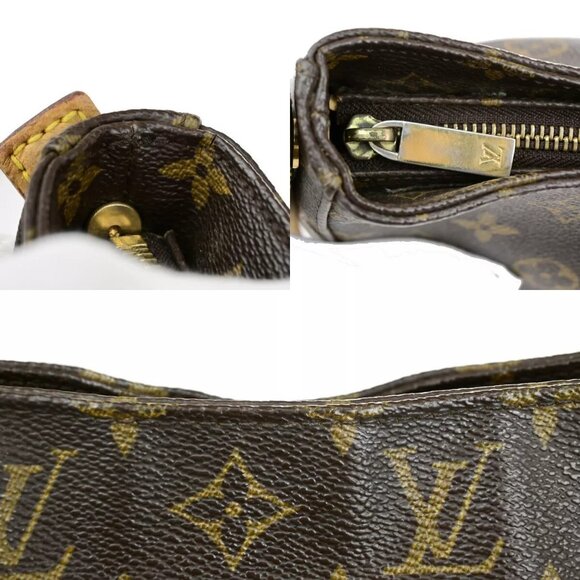 LOUIS VUITTON Logo Looping GM Shoulder Bag Monogram Leather Brown - Picture 8 of 16